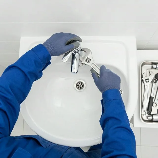 Professional Plumber Fixing Sink